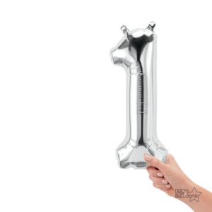 16" Silver Number Balloon