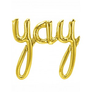 Script 'Yay' Gold Balloon