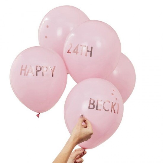Personalised Balloon Kit - Pink & Rose Gold