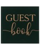 Green Velvet and Rose Gold Foiled Guest Book