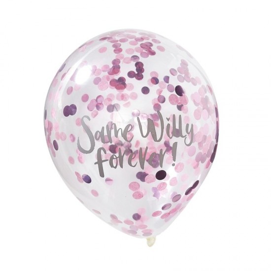 Same Willy Forever - Confetti Filled Balloons - 5pk