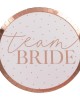 Hen Party Rose Gold 'Team Bride' Paper Plates