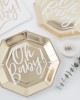 Baby Shower - Oh Baby Gold Paper Plates