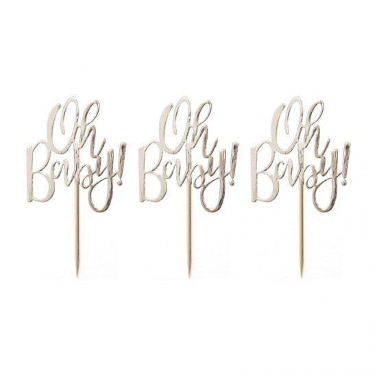 Baby Shower - Oh Baby Cupcake Toppers