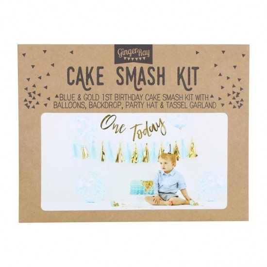 Cake Smash Kit - Blue First Birthday