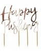 Happy Pushing - Gold Foiled Cake Topper