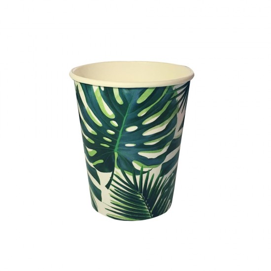 Tropical Leafy Paper Cups 
