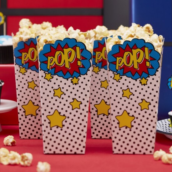 Superhero Party Popcorn Boxes
