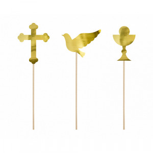 Gold First Communion Cake Toppers - (31.5cm)